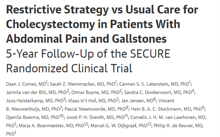 Are too many patients undergoing cholecystectomy?