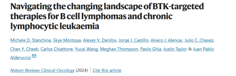 Juan P. Alderuccio: BTK inhibitors and degraders in Lymphoma and Chronic Lymphocytic Leukemia