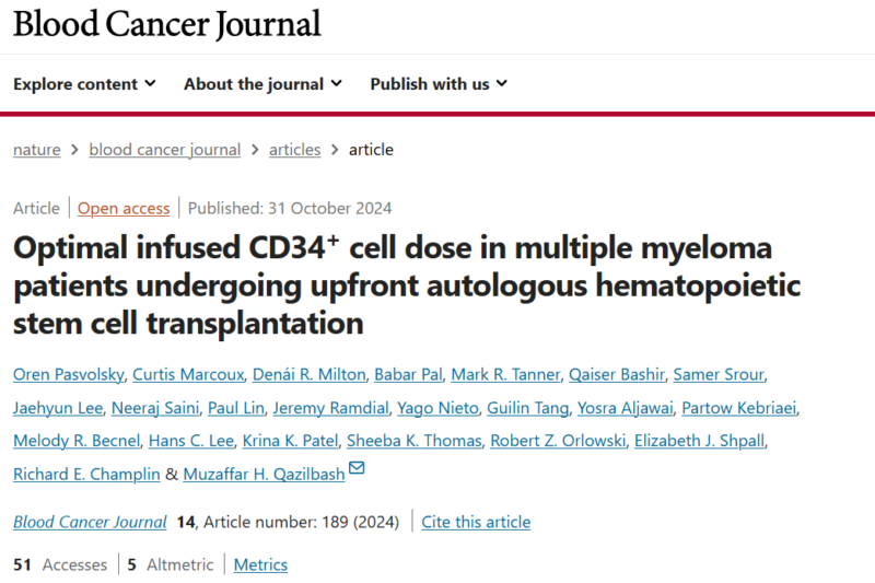 Myeloma Paper of the Day, November 2nd, suggested by Robert Orlowski