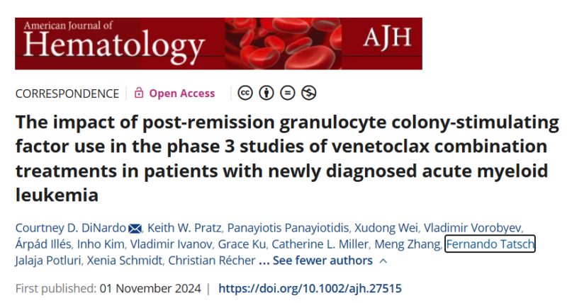 Keith W Pratz: The utility of post remission use of GCSF in the VIALE-A trial