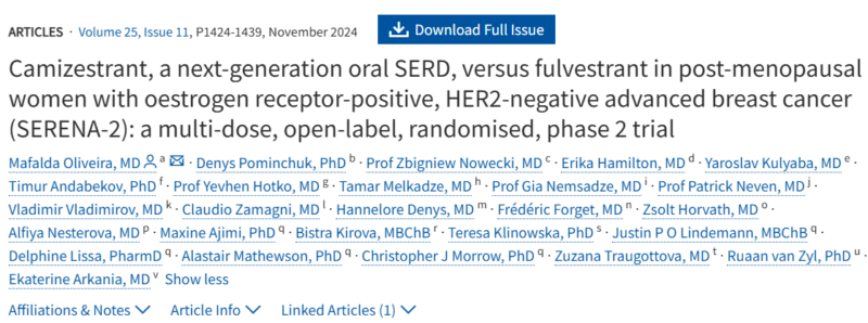 Elisa Agostinetto: Camizestrant vs Fulvestrant for estrogen receptor-positive negative breast cancer