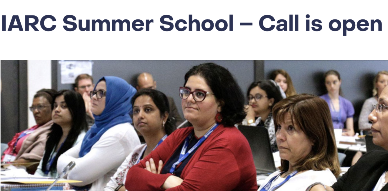 The IARC Summer school call for applications is now open