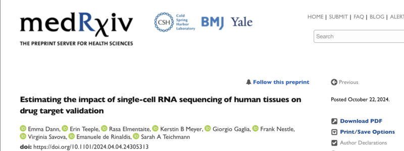 Single-cell RNA sequencing shows relevance for drug target selection