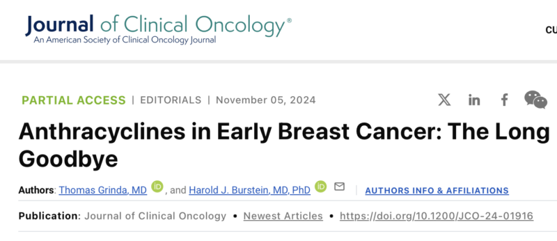 Yakup Ergün: The era of anthracycline-based chemotherapy in early breast cancer is fading