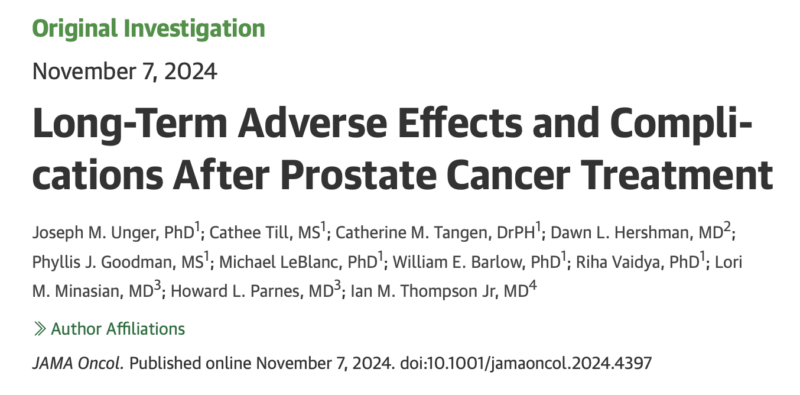 Niklas Klümper: New study on JAMA Oncology about long-term risks of prostate cancer treatments