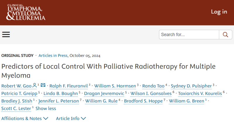 Myeloma Paper of the Day, November 12th, suggested by Robert Orlowski