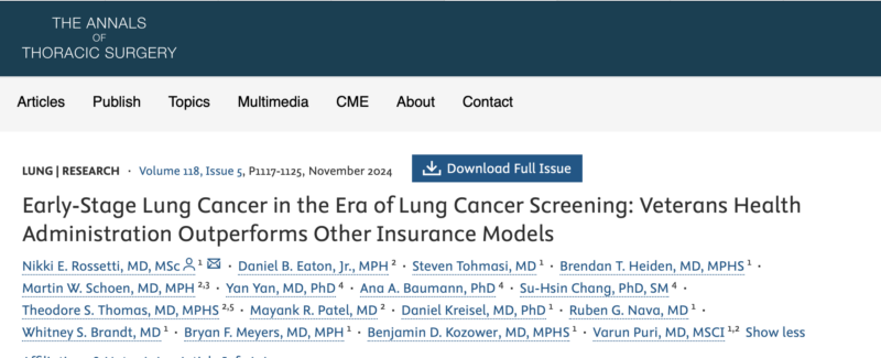 Nikki Rossetti et al. on Early-Stage Lung Cancer in the Era of Lung Cancer Screening