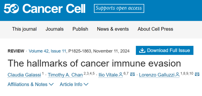 Anirban Maitra: Wonderful review article by Claudia Galassi et al. on Cancer immune evasion