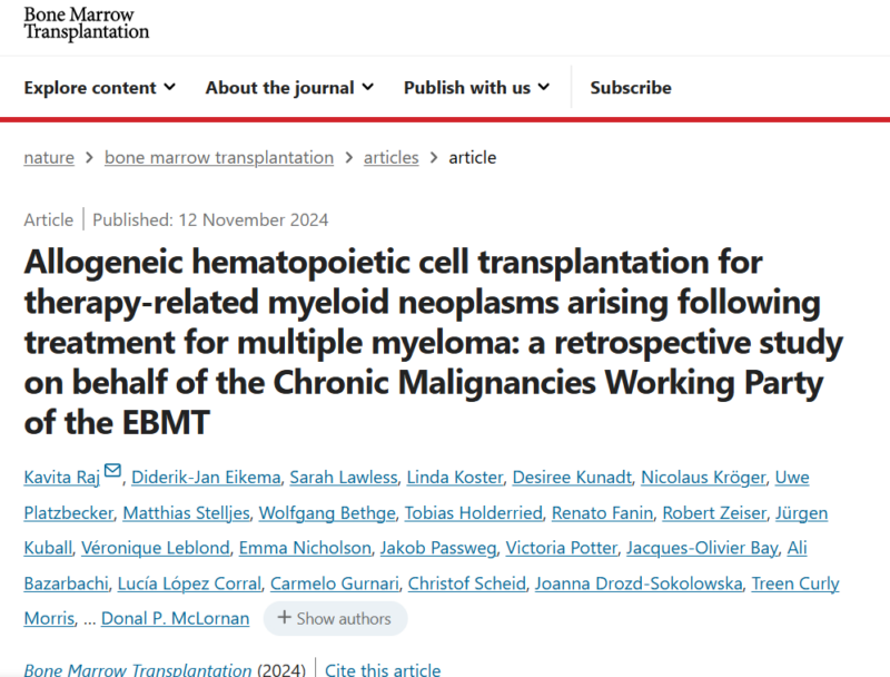 Myeloma Paper of the Day, November 14th, suggested by Robert Orlowski