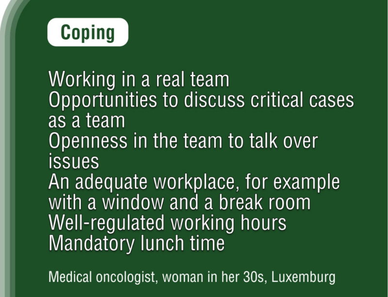 Factors enabling oncologists to cope with work-related stress - ESMO