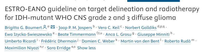 ESTRO-EANO guideline on target delineation and radiotherapy for grade 2 and 3 diffuse glioma