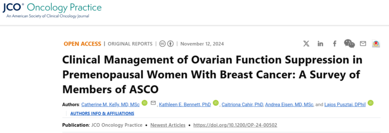 Ovarian Function Suppression in Premenopausal Women With Breast Cancer