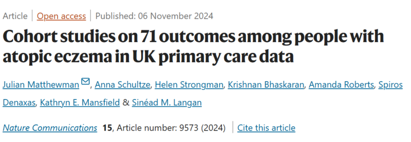 Graham Collins: Association between eczema and subsequent diagnosis of Hodgkin lymphoma