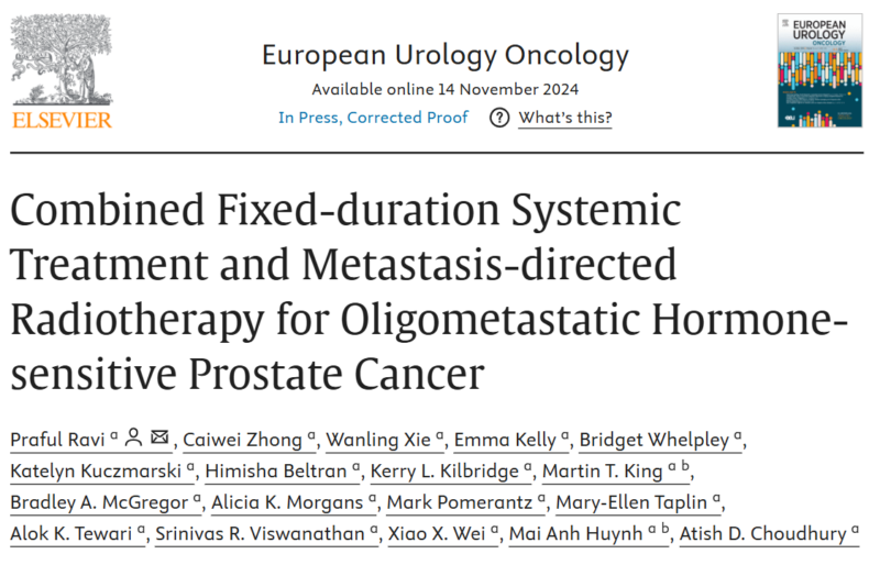 Praful Ravi: Can oligometastatic prostate cancer be cured with "total therapy"?