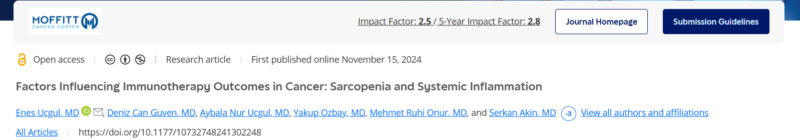 Sarcopenia and inflammation predict poorer outcomes in Cancer Immunotherapy