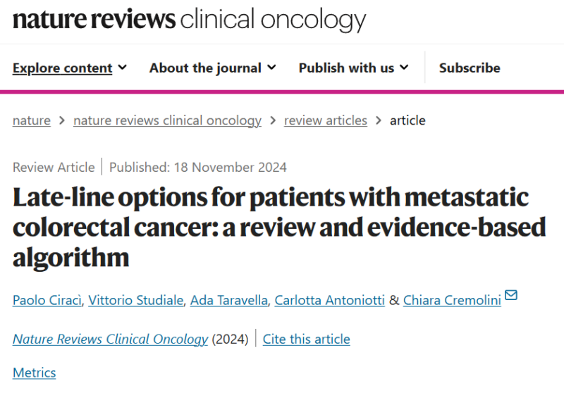 Paolo Ciracì: Evidence-Based Algorithm on late-line Treatment options for mCRC