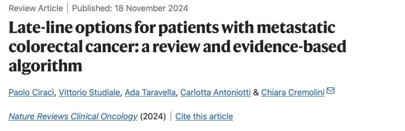 Paolo Ciracì: Late-line options for patients with metastatic colorectal cancer