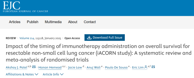 Eric Lim: Immunotherapy - before, after or both?