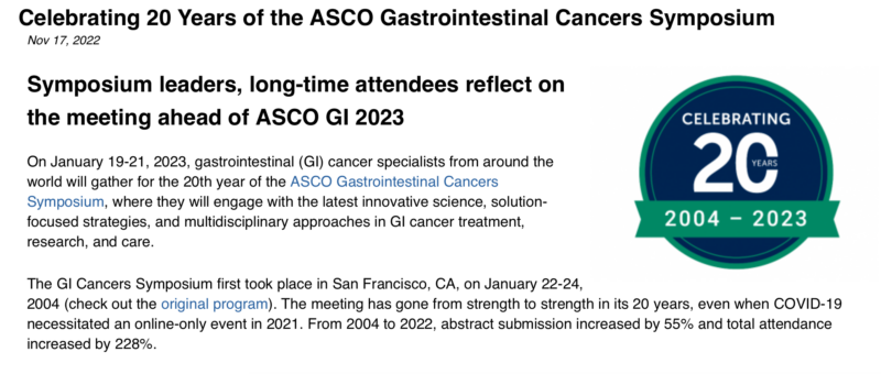 ASCO GI 2023 History