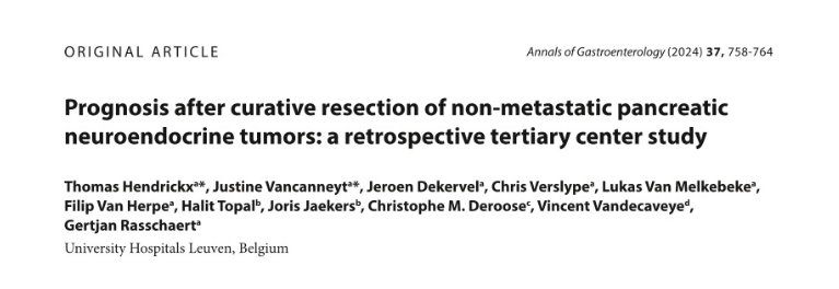 Gertjan Rasschaert: Prognosis after curative resection of non-metastatic pNET