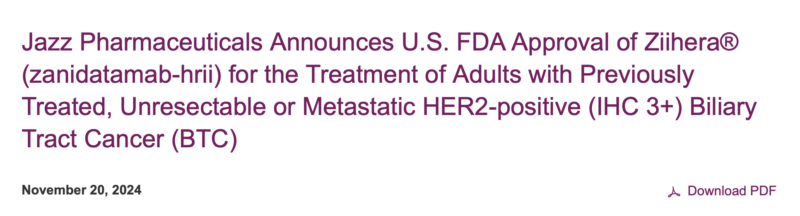 Amol Akhade: Zanidatamab approved by US FDA for advanced BTC with IHC 3+ for second line