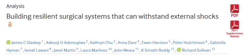 Richard Sullivan: The State of Global Cancer Surgery from Political and Equity Perspectives