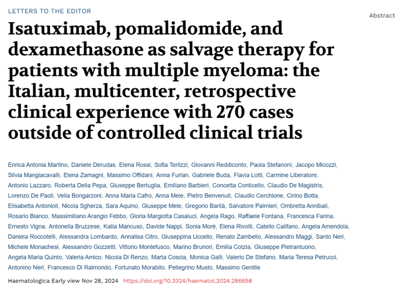 Myeloma Paper of the Day, November 29th, suggested by Robert Orlowski