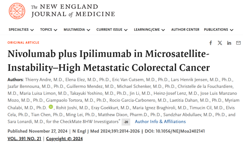 Vivek Subbiah: The development of immunotherapy in MSI-H and D-MMR cancers by Thierry Andre et al.