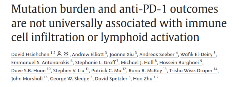 Joanne Xiu: The complexity of biomarkers associated with Anti-PD-1/L1 Therapy Outcomes