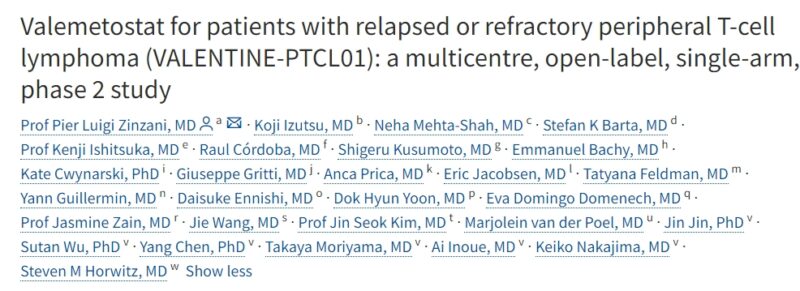 Raul Cordoba: Valemetostat for relapsed or refractory peripheral T-cell lymphoma