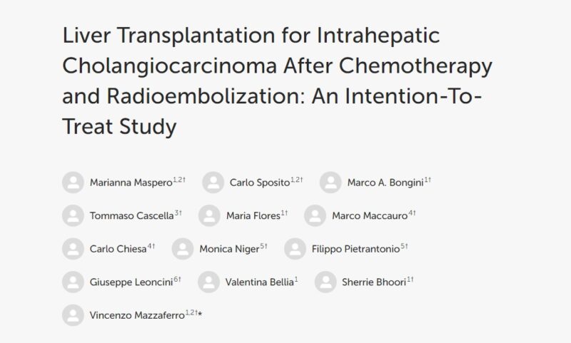 Liver Transplantation for Cholangiocarcinoma After Chemotherapy and SIRT