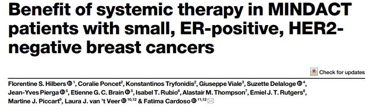 Do patients with small ER+ tumors with high genomic risk benefit from chemotherapy?