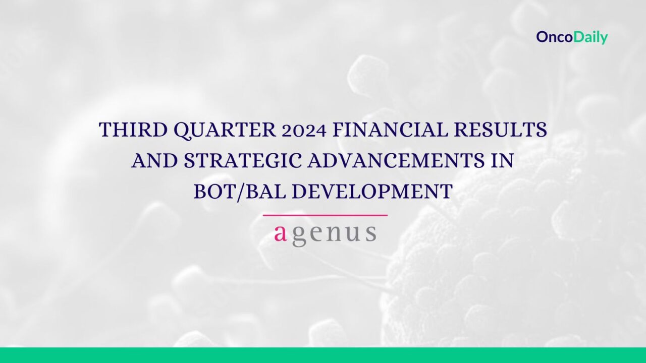 Agenus Reports Third Quarter 2024 Financial Results and Strategic Advancements in BOT/BAL Development