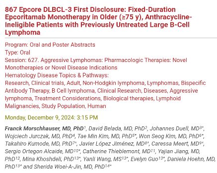 Epco in first line older Diffuse large B-cell lymphoma