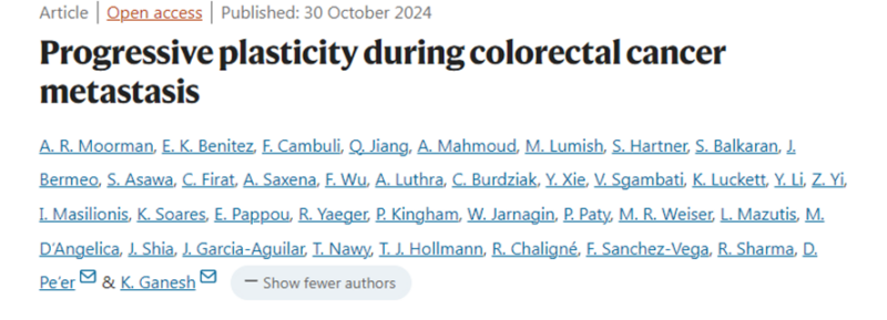 Progressive plasticity during colorectal cancer metastasis