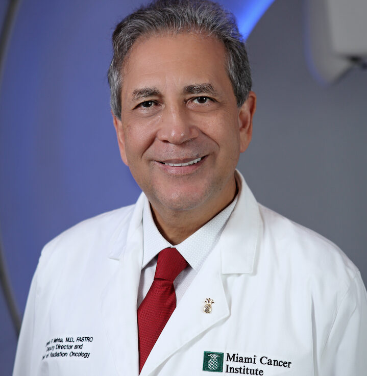 Minesh Mehta was named the John and Mary Lou Dasburg Endowed Chair in Radiation Oncology at Baptist Health Miami Cancer Institute 