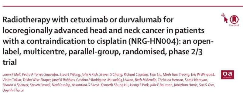 Gustavo Viani: Radiotherapy with durvalumab vs cetuximab advanced HNSCC