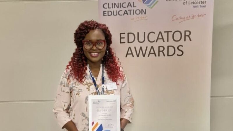 Olubukola Ayodele has been awarded Runner-Up in the Most Inspiring Role Model category at the UHL Educator Awards