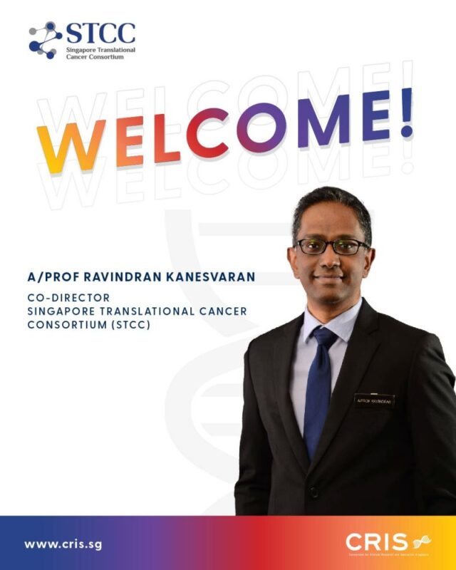 Announcing the appointment of Associate Professor Ravindran Kanesvaran as Co-Director of the STCC