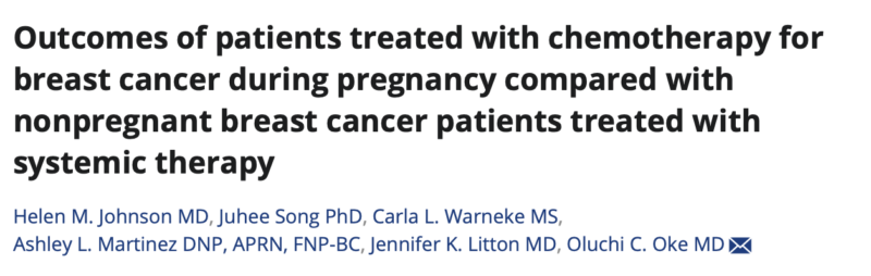 How Does Chemotherapy During Pregnancy Impact Breast Cancer Outcomes?