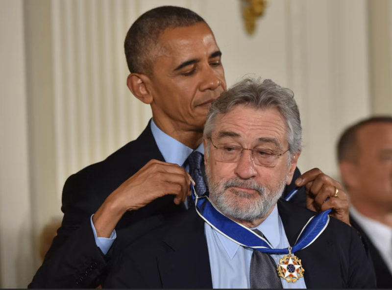 Robert De Niro and Barack Obama