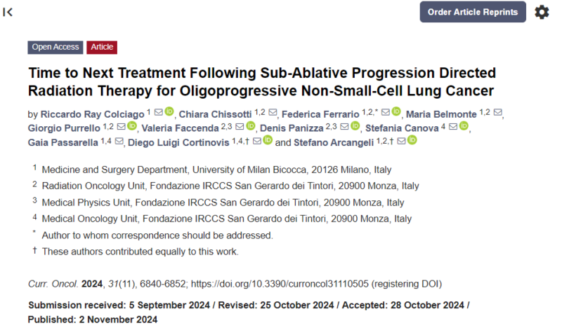 Federica Ferrario: Our real-world analysis on SBRT and oligoprogressive Lung Cancer