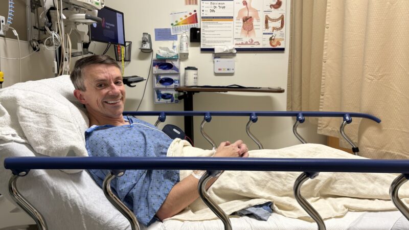 Mark Lewis: First colonoscopy done