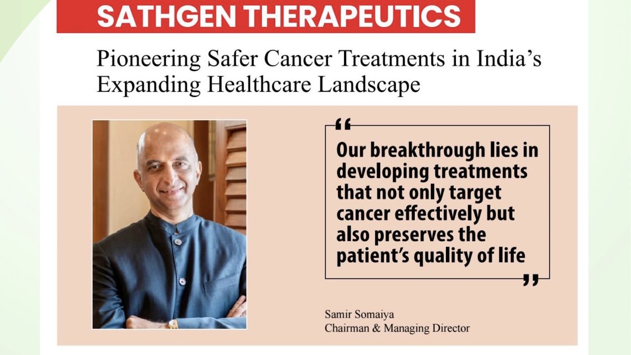 Sathgen Therapeutics Named Company of the Year 2024 by Silicon India Magazine