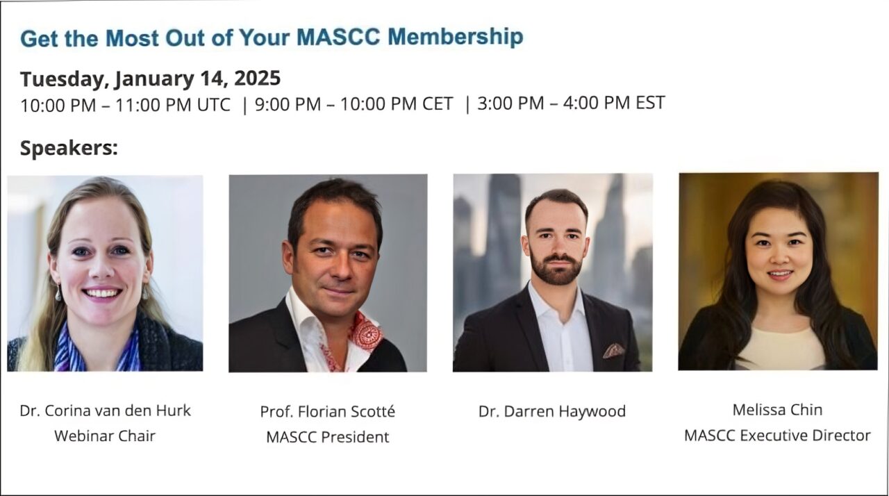 Webinar on how to get the most out of your MASCC membership