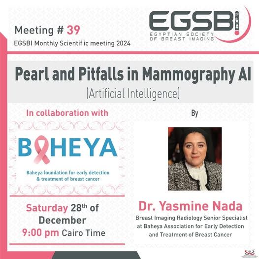 Sahar Mansour: Grand Finale of Egyptian Society Of Breast Imaging Lecture Series