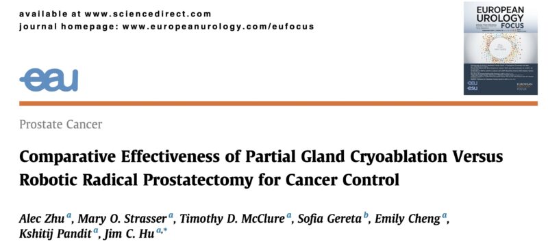 Jim Hu: The 1st comparative study of focal therapy vs radical prostatectomy