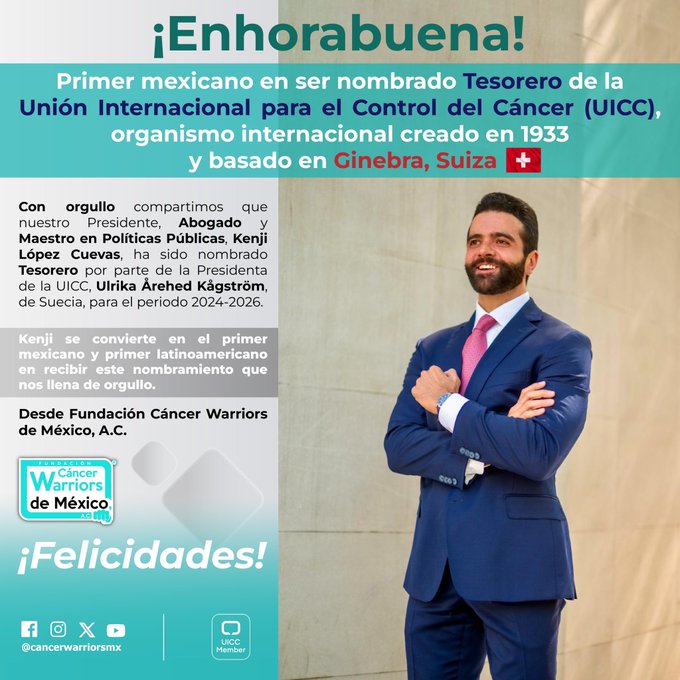 Kenji López-Cuevas: Sharing my new assignment within the International Union for Cancer Control