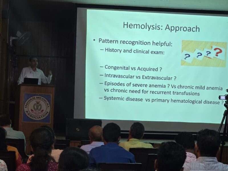 Anand Prakash at the NTP-PPH practical pediatric Hematology workshop at Raichur