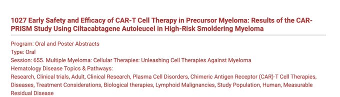 Aaron Goodman: Cilta-cel CART in Smoldering Myeloma